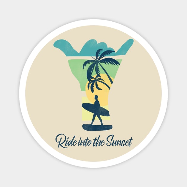 Ride into the Sunset Magnet by Printadorable